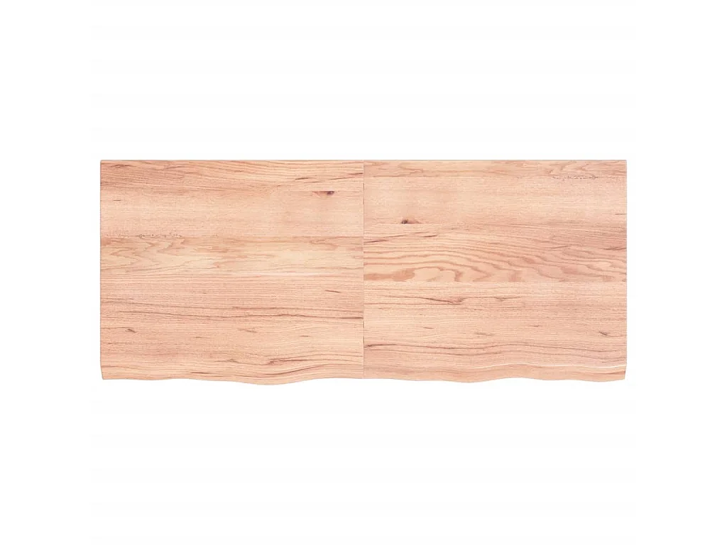 Étagère murale marron clair bois chêne massif traité OFR12662 BonneVie Meuble