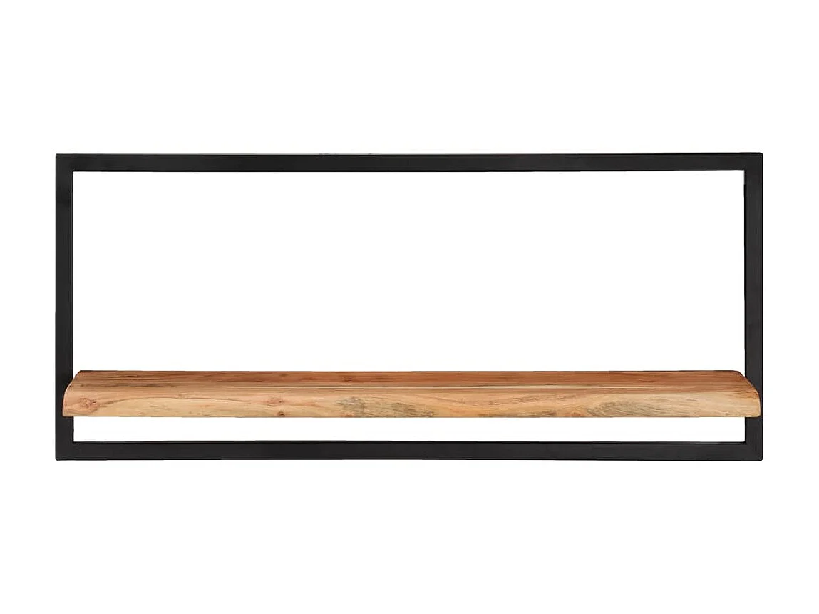 Étagères murales 2 pcs 80x25x35 cm Bois d'acacia et acier OFR41038 BonneVie Meuble