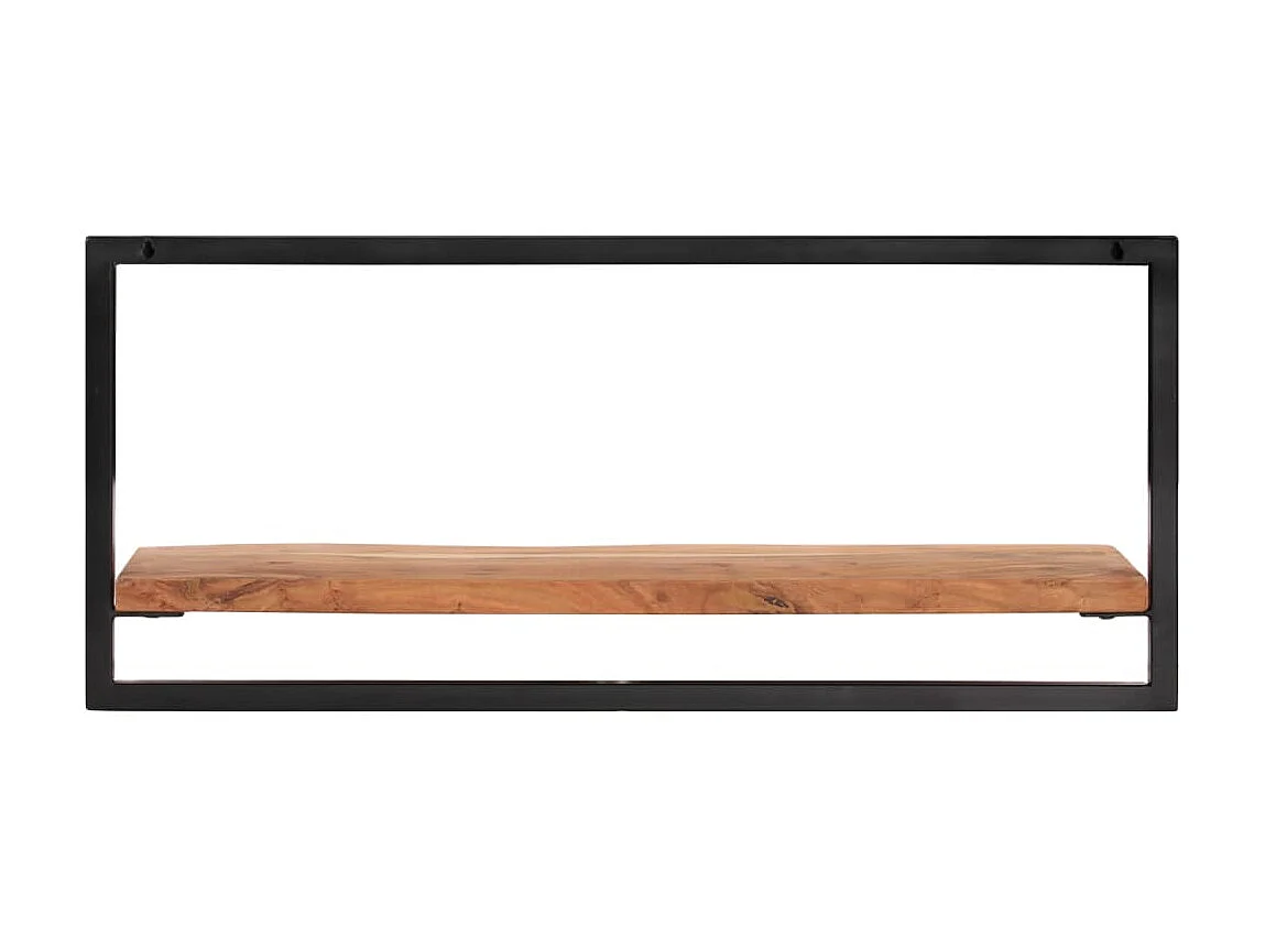 Étagères murales 2 pcs 80x25x35 cm Bois d'acacia et acier OFR41038 BonneVie Meuble