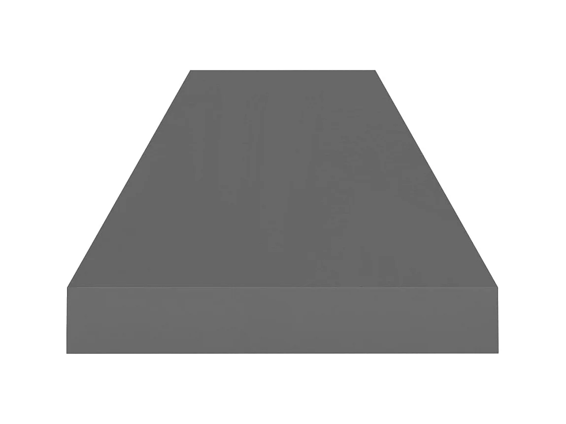 Wandschappen zwevend 2 st 90x23,5x3,8 cm MDF hoogglans grijs NL117884