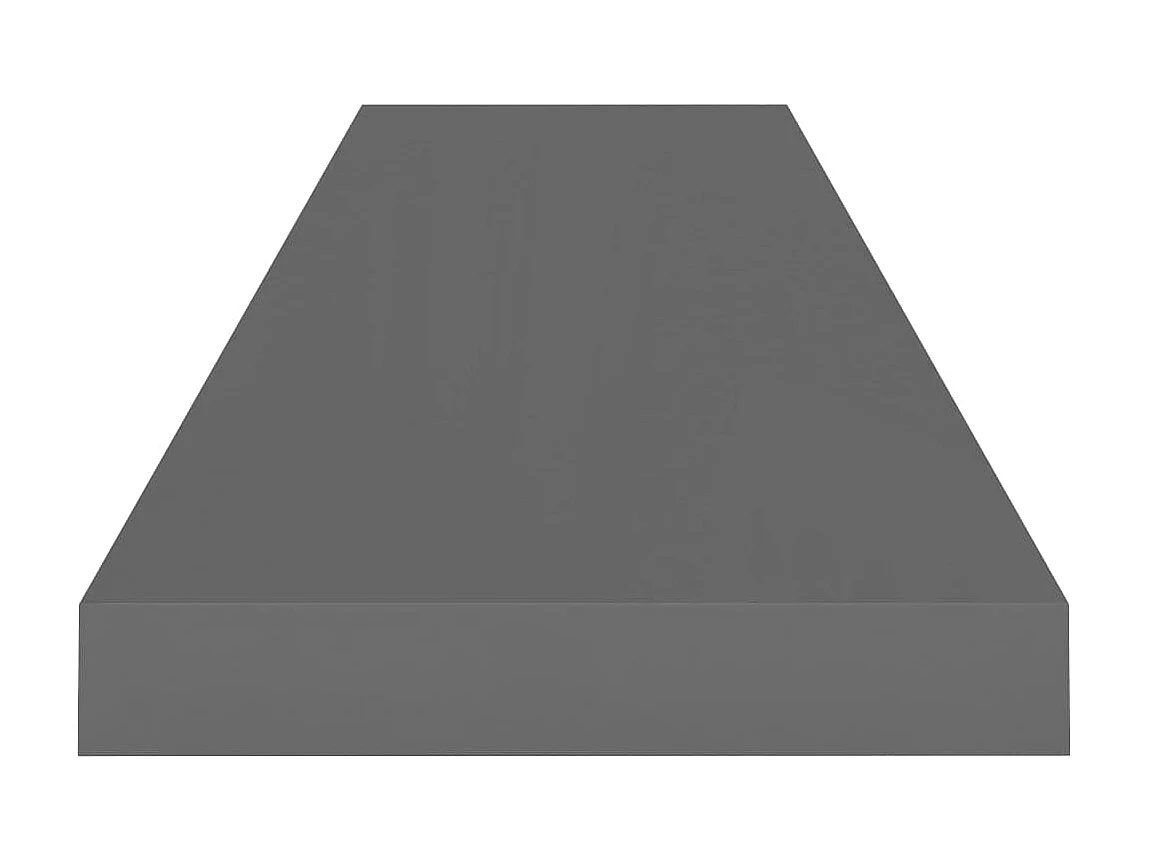 Wandschappen zwevend 2 st 90x23,5x3,8 cm MDF hoogglans grijs NL117884