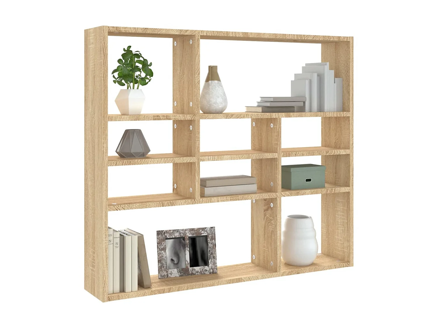 Étagère murale Chêne sonoma 90x16x78 cm Aggloméré OFR67803 BonneVie Meuble