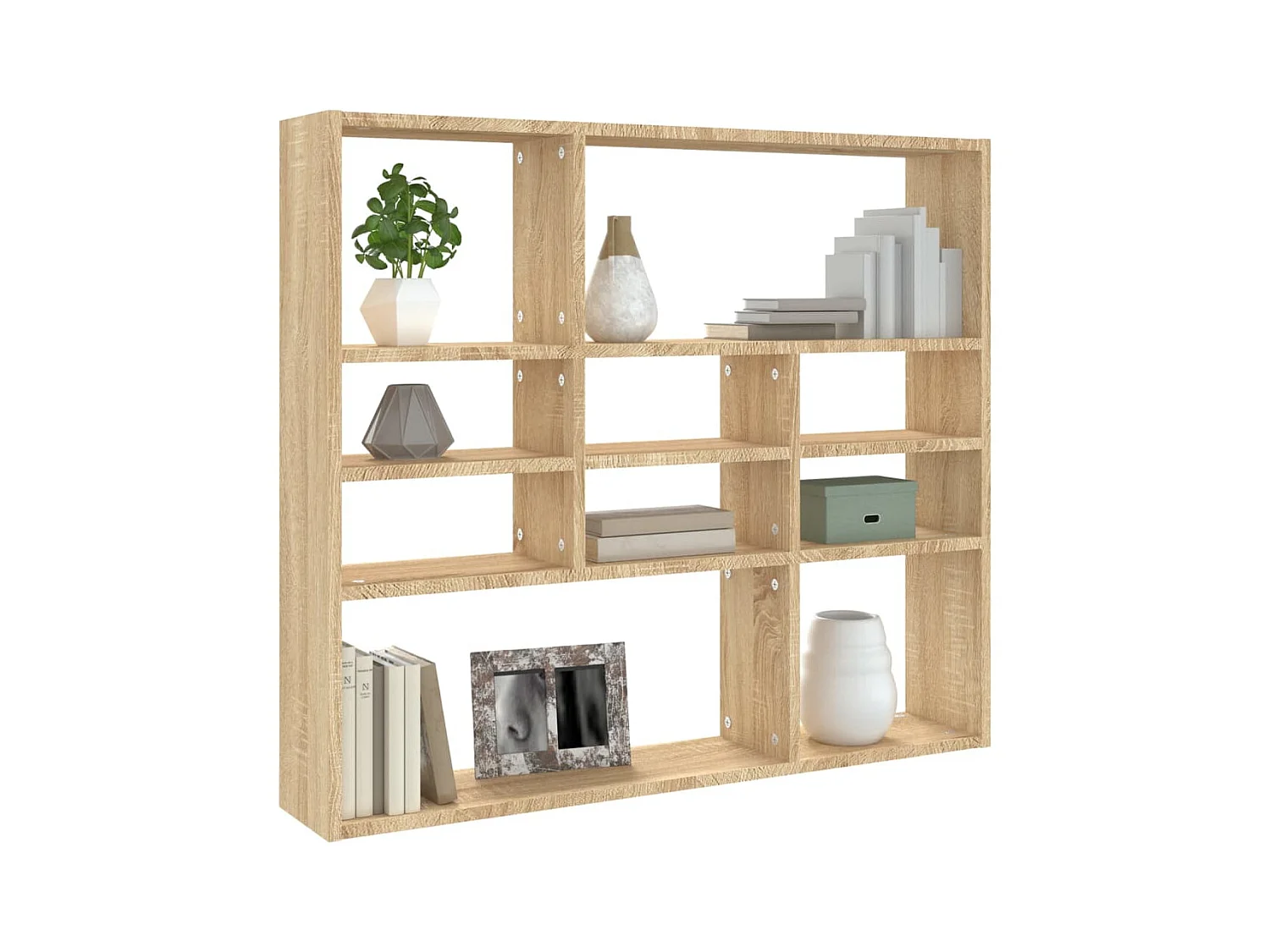 Estante de parede 90x16x78 cm contraplacado carvalho sonoma PT973340