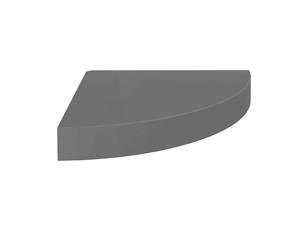 Estante de pared de pared 4 uds MDF gris brillo 25x25x3,8 cm ES85060