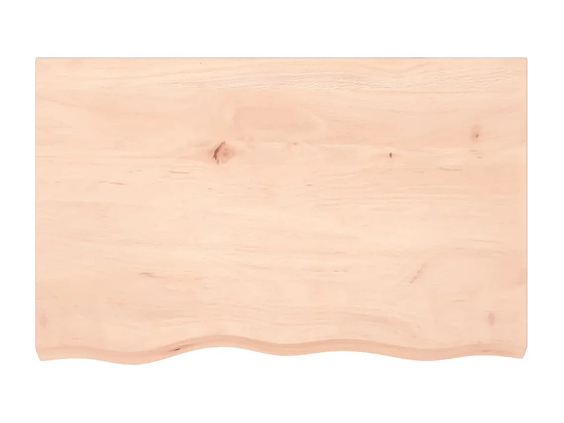 Étagère murale 80x50x(2-4)cm bois de chêne massif non traité OFR95641 BonneVie Meuble