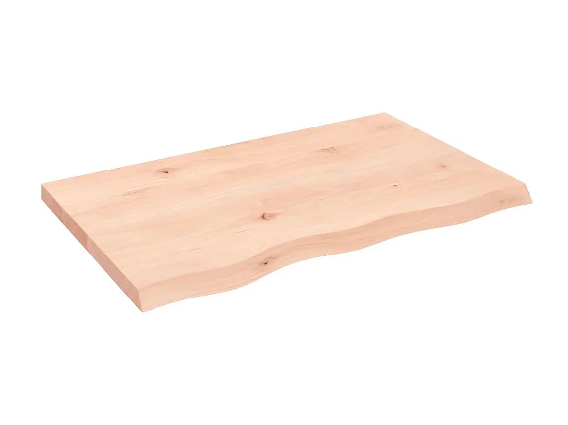 Étagère murale 80x50x(2-4)cm bois de chêne massif non traité OFR95641 BonneVie Meuble