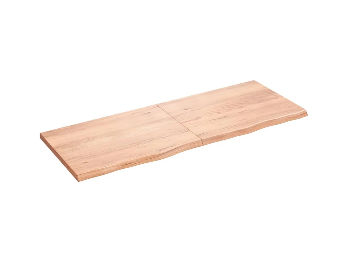 Étagère murale marron clair bois chêne massif traité OFR93106 BonneVie Meuble