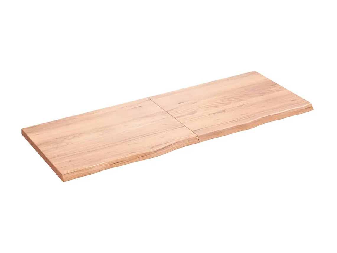 Étagère murale marron clair bois chêne massif traité OFR93106 BonneVie Meuble