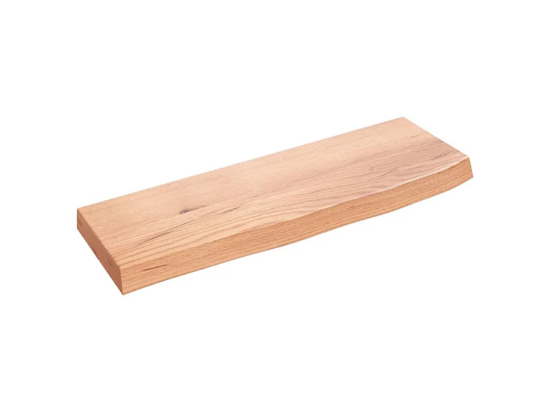 Estante de pared madera de roble tratada marrón claro 60x20x4cm ES63038