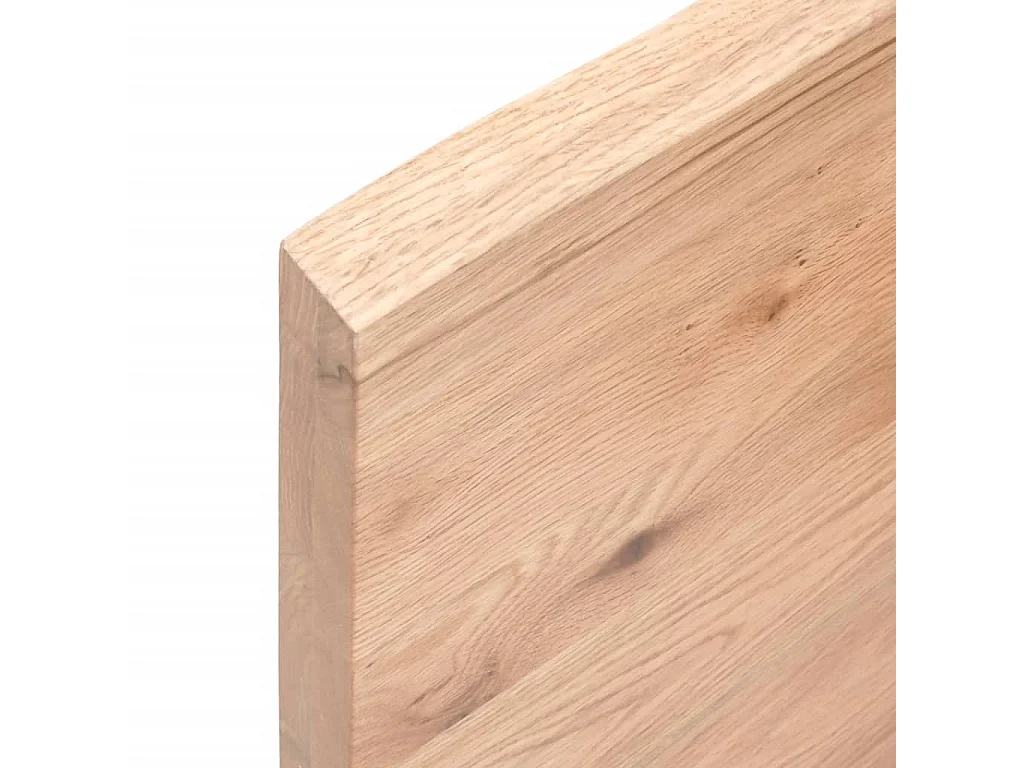 Étagère murale marron clair 60x20x4 cm bois chêne massif traité OFR44311 BonneVie Meuble