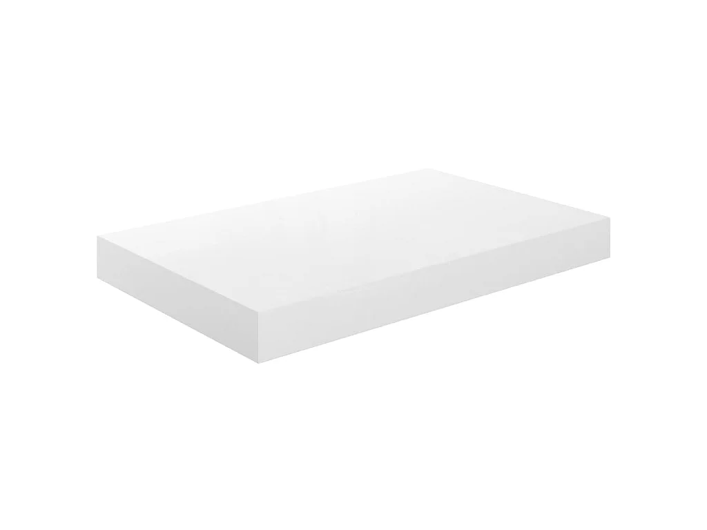 Étagère murale murale Blanc brillant 40x23x3,8 cm MDF OFR33627 BonneVie Meuble