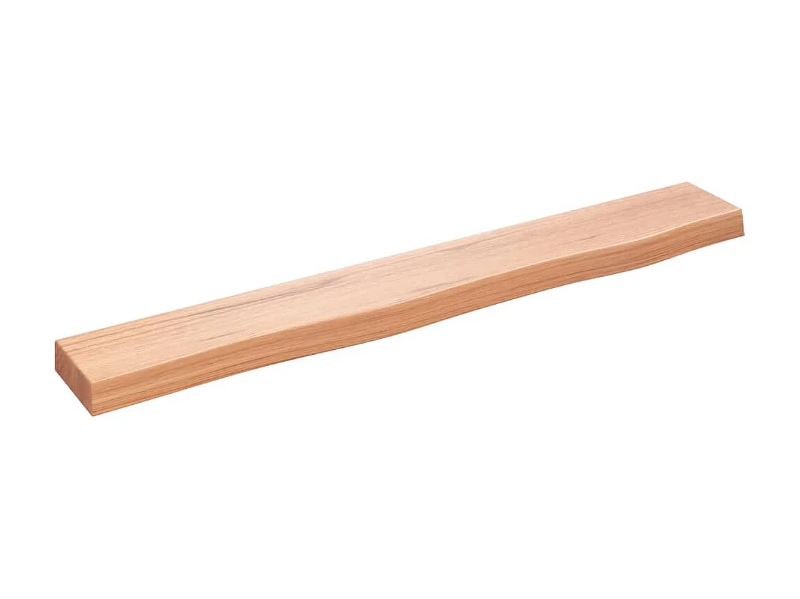 Étagère murale marron clair 80x10x4 cm bois chêne massif traité OFR27884 BonneVie Meuble