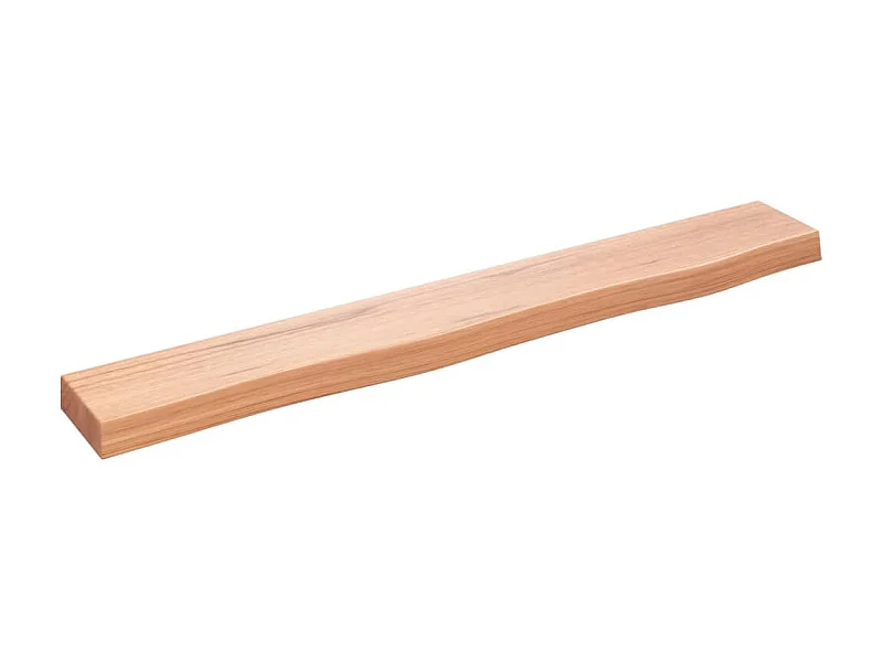 Étagère murale marron clair 80x10x4 cm bois chêne massif traité OFR27884 BonneVie Meuble