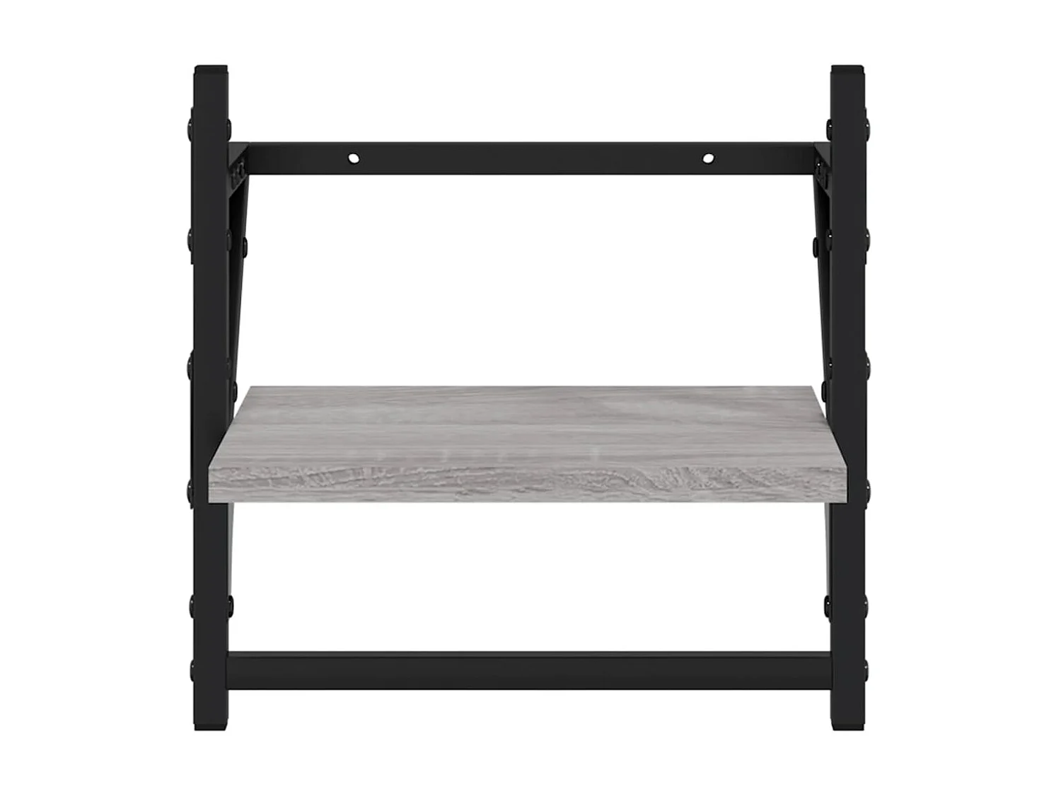 Étagères murales avec barres 2 pcs sonoma gris 30x25x30 cm OFR82133 BonneVie Meuble