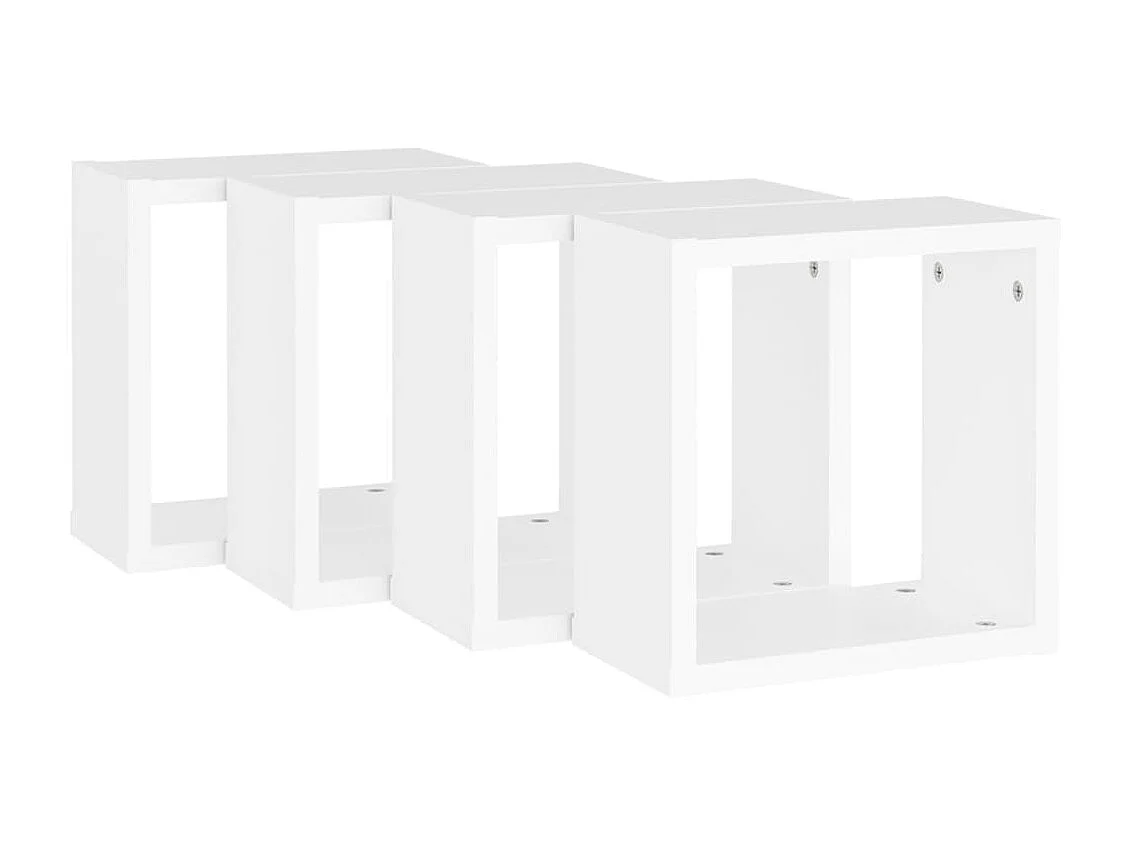 Lot de 3 Étagères cube murales Blanc 30x15x30 cm SDD30668 BonneVie Meuble