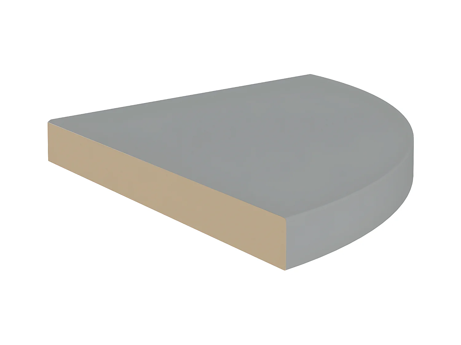 Hoekschappen zwevend 2 st 35x35x3,8 cm MDF grijs NL136985