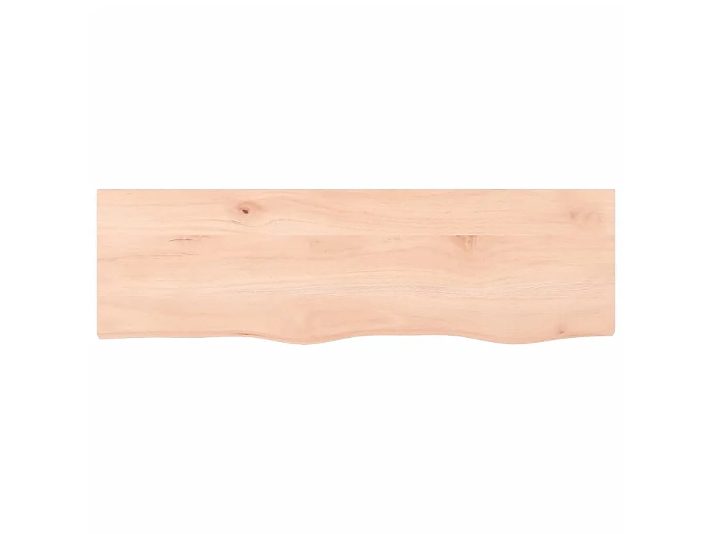 Estante de pared madera maciza de roble sin tratar 100x30x2 cm ES752760