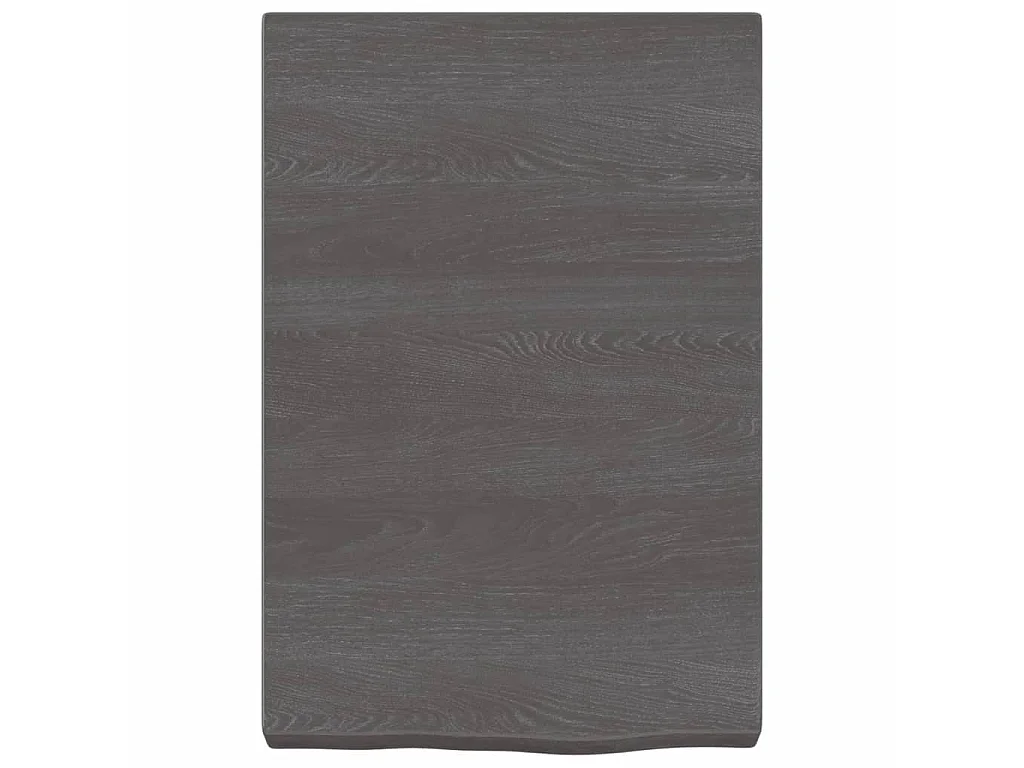 Wandschap 40x60x(2-6)cm behandeld massief eikenhout donkerbruin NL234742