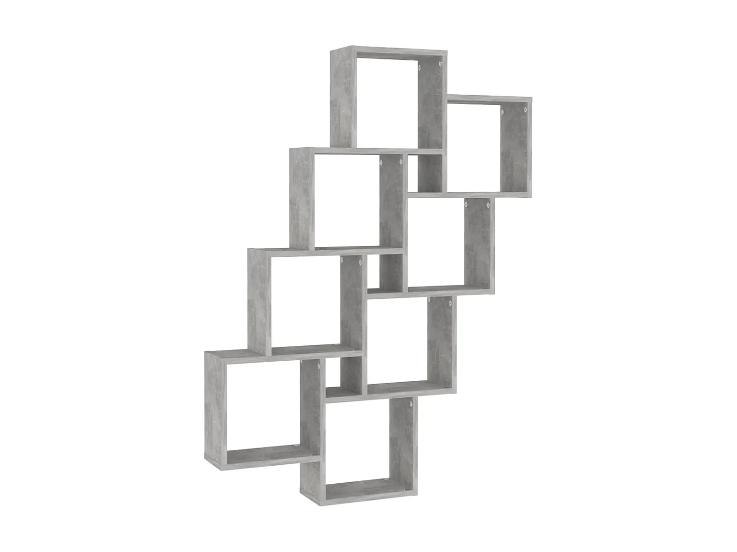 Étagère cube murale Gris béton 90x15x119 cm Aggloméré OFR46282 BonneVie Meuble