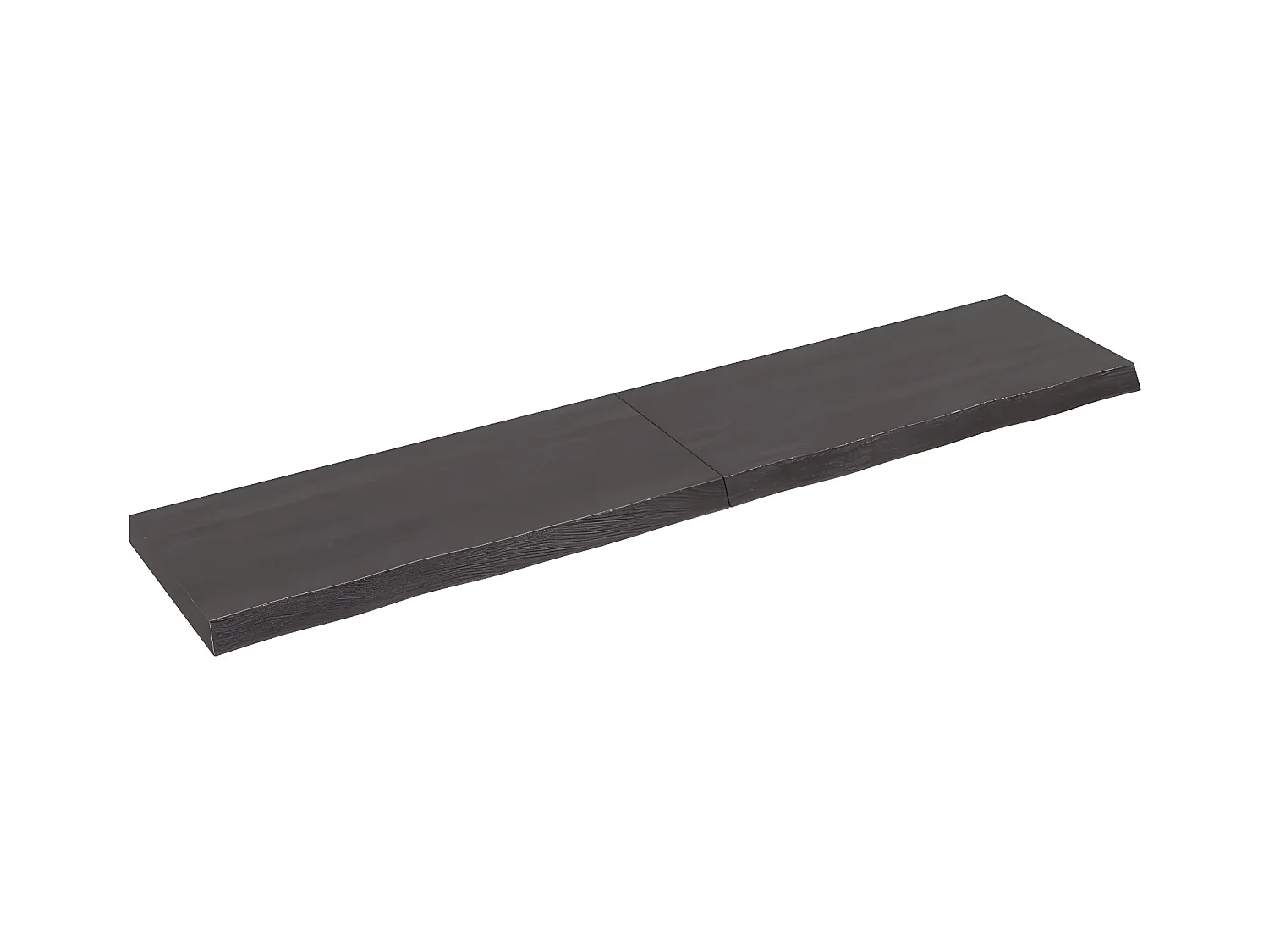 Étagère murale marron foncé bois chêne massif traité OFR95849 BonneVie Meuble