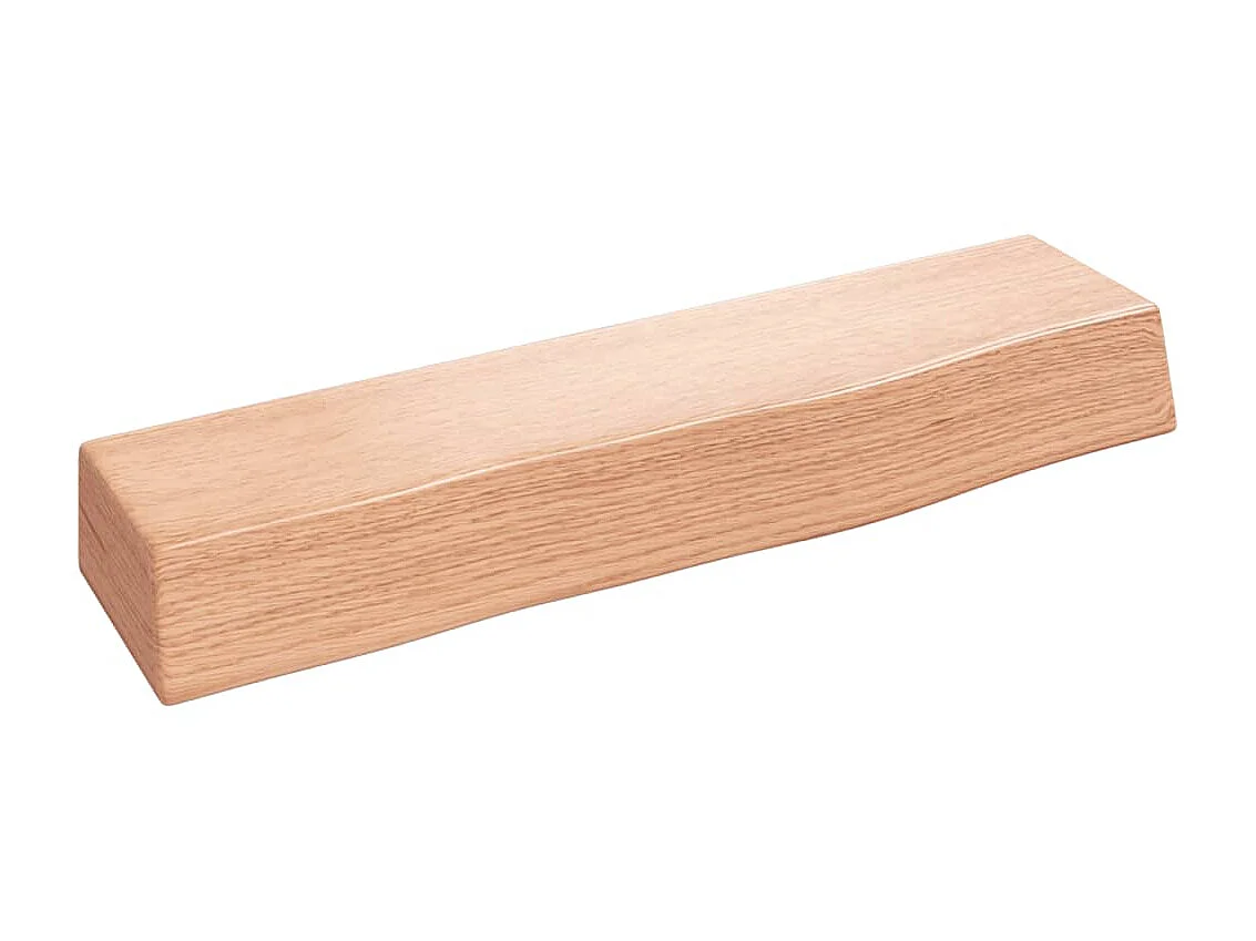 Wandschap 40x10x6 cm behandeld massief eikenhout lichtbruin NL579504