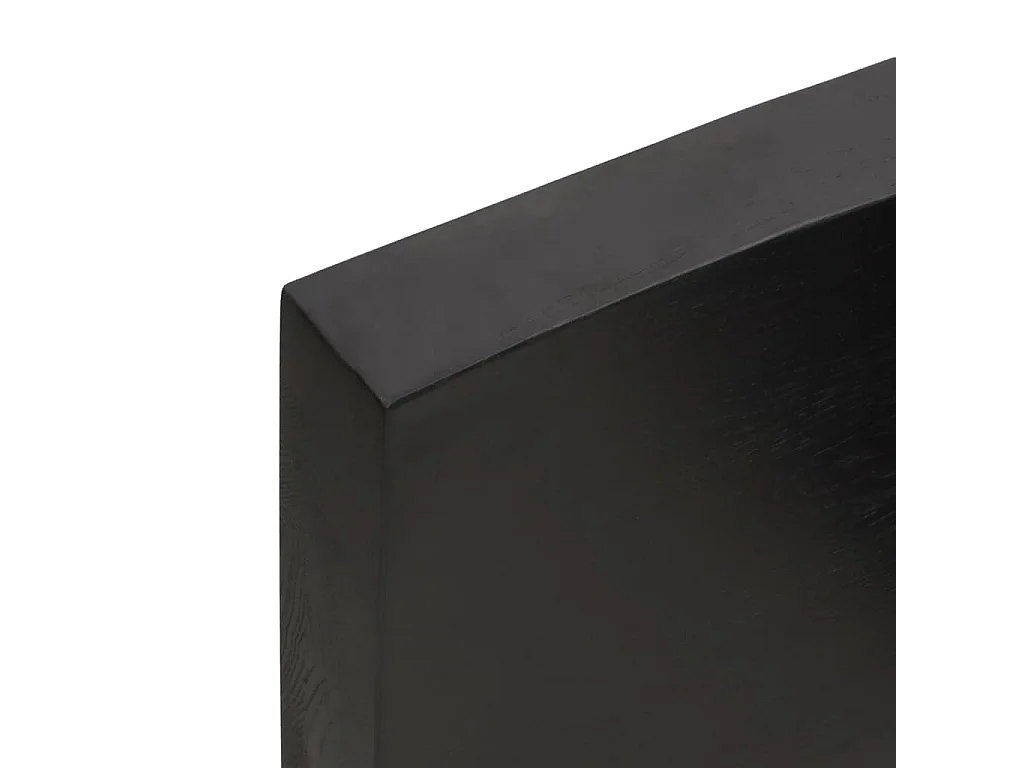 Étagère murale marron foncé bois chêne massif traité OFR13124 BonneVie Meuble