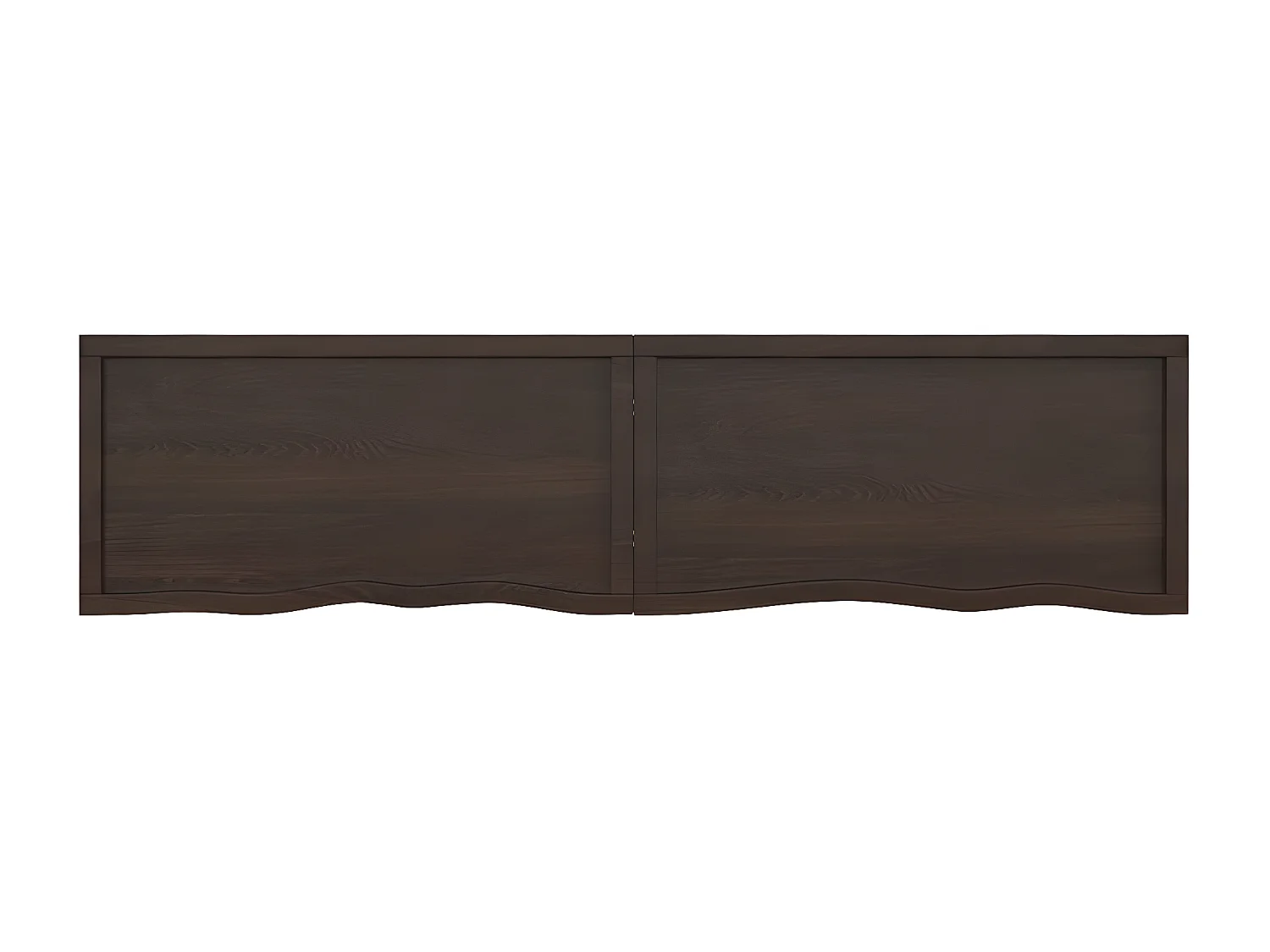 Étagère murale marron foncé bois chêne massif traité OFR53465 BonneVie Meuble