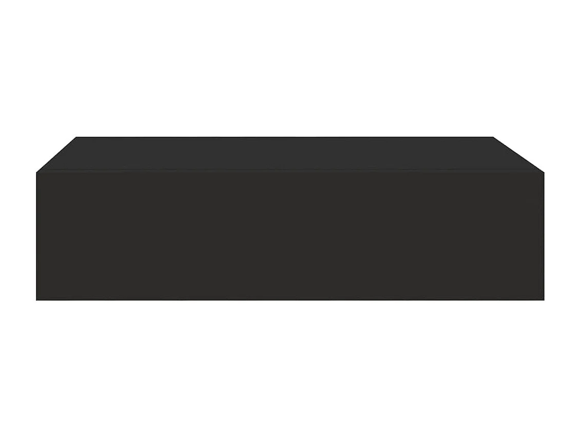 Étagère à tiroir murale noir 40x23,5x10 cm MDF OFR28623 BonneVie Meuble