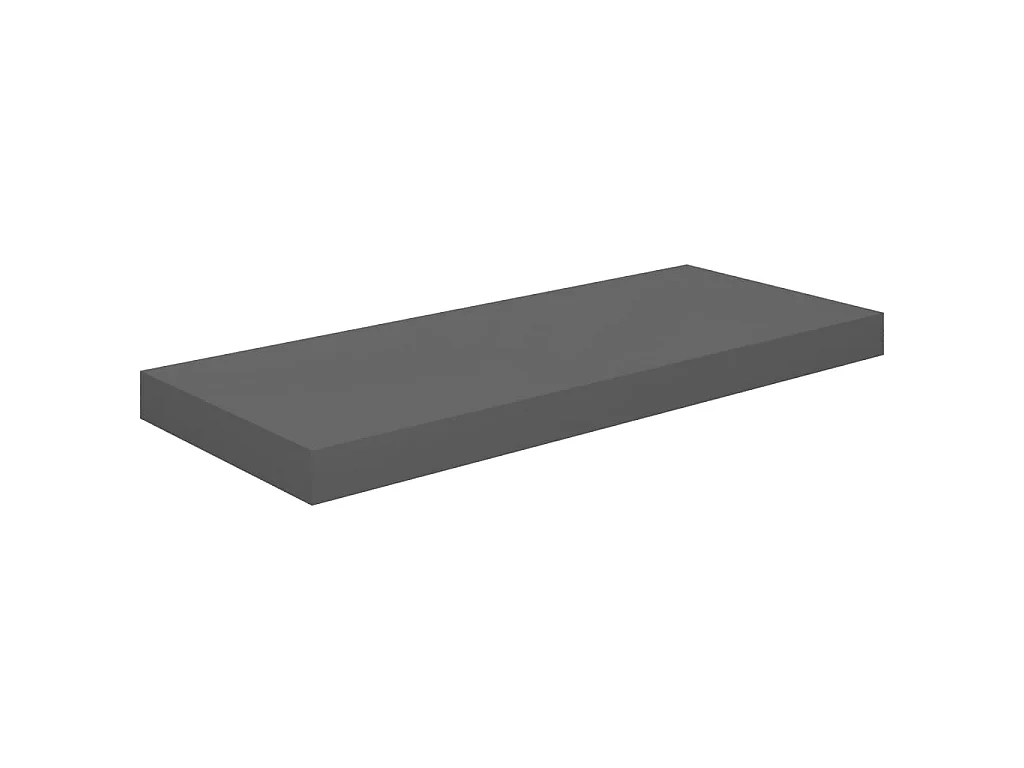 Étagère murale murale 4 pcs Gris brillant 60x23,5x3,8 cm MDF OFR74335 BonneVie Meuble