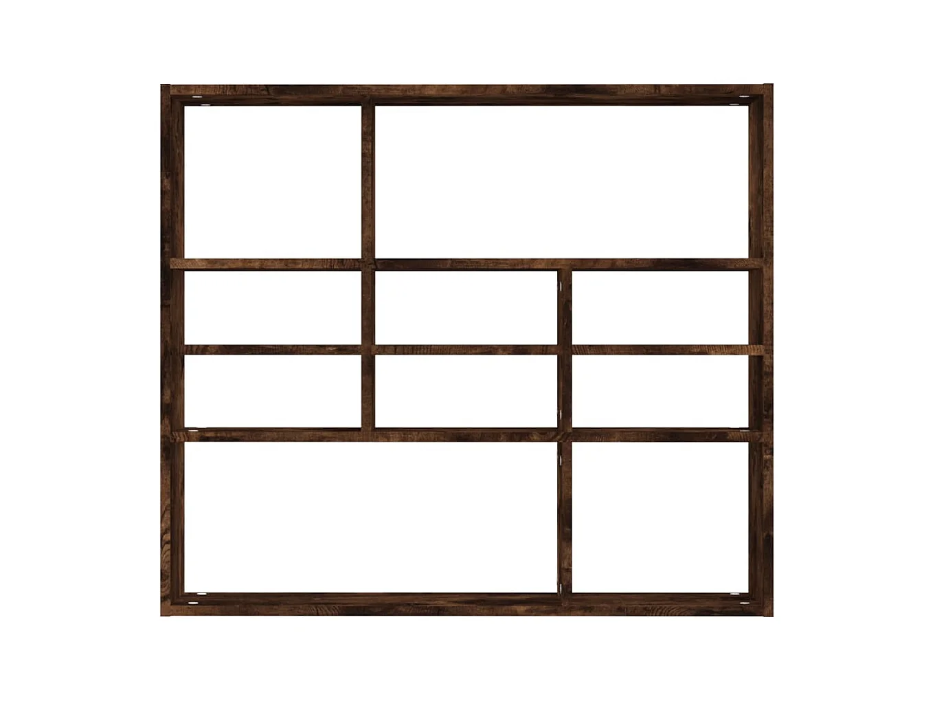 Estantería de pared contrachapada roble ahumado 90x16x78 cm ES23327