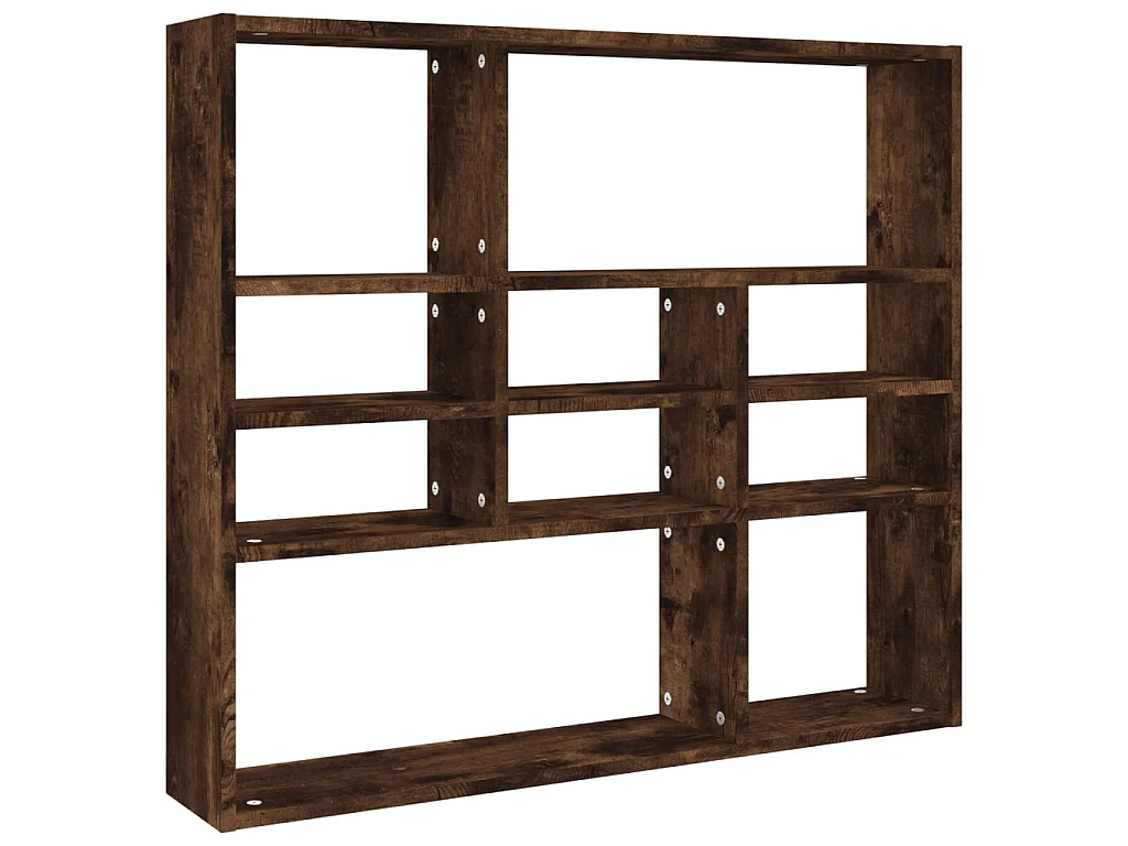 Étagère murale Chêne fumé 90x16x78 cm Bois d'ingénierie OFR88147 BonneVie Meuble