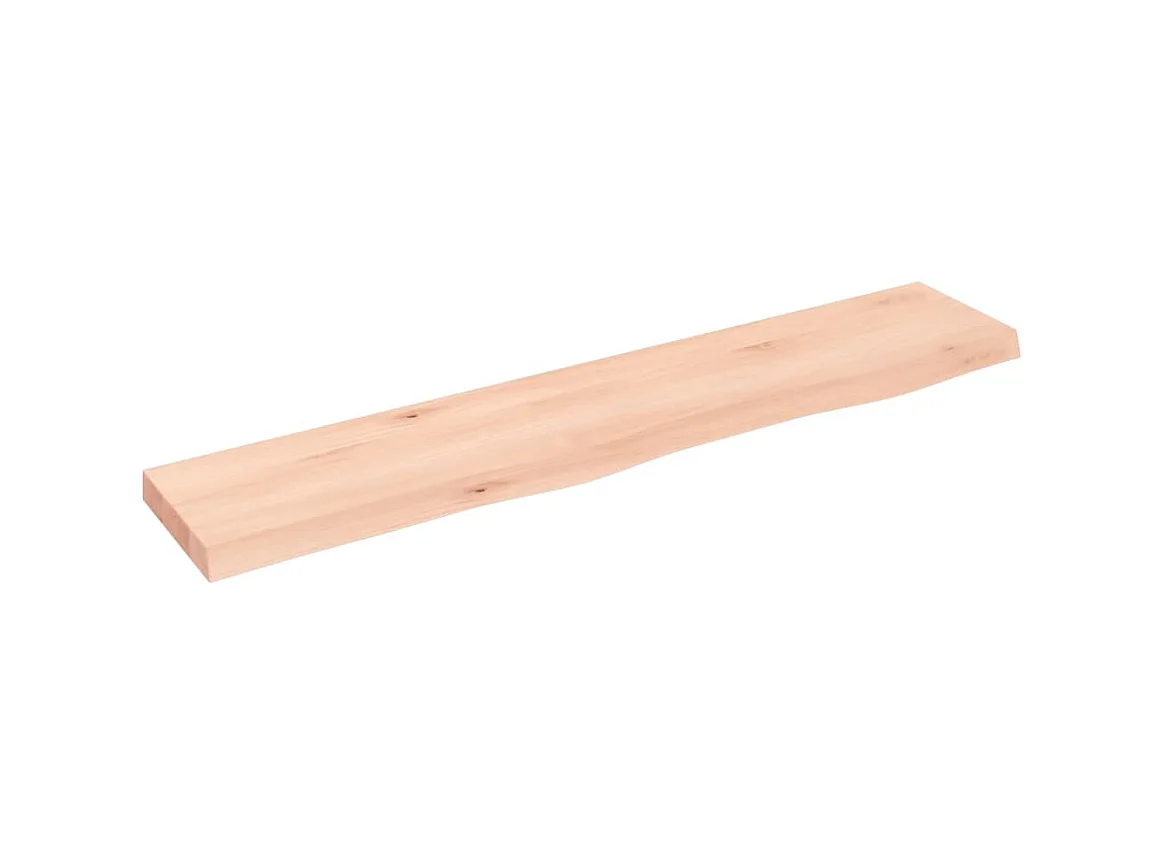Étagère murale 100x20x4 cm bois de chêne massif non traité OFR48138 BonneVie Meuble