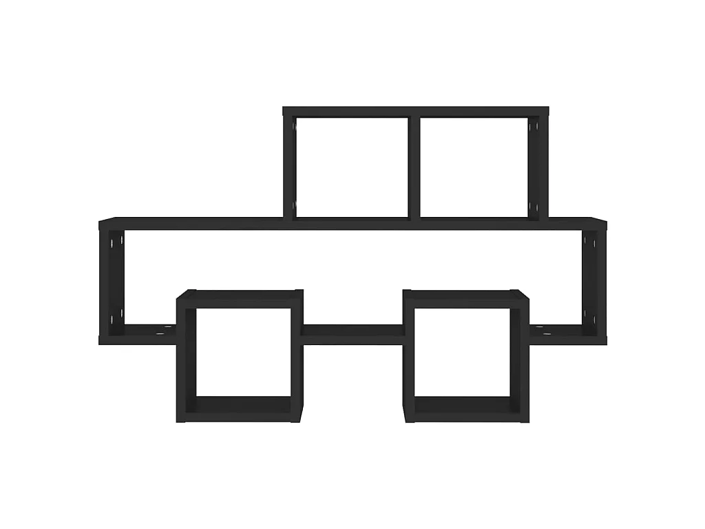 Étagère murale forme d'auto Noir 82x15x51 cm Aggloméré OFR40832 BonneVie Meuble