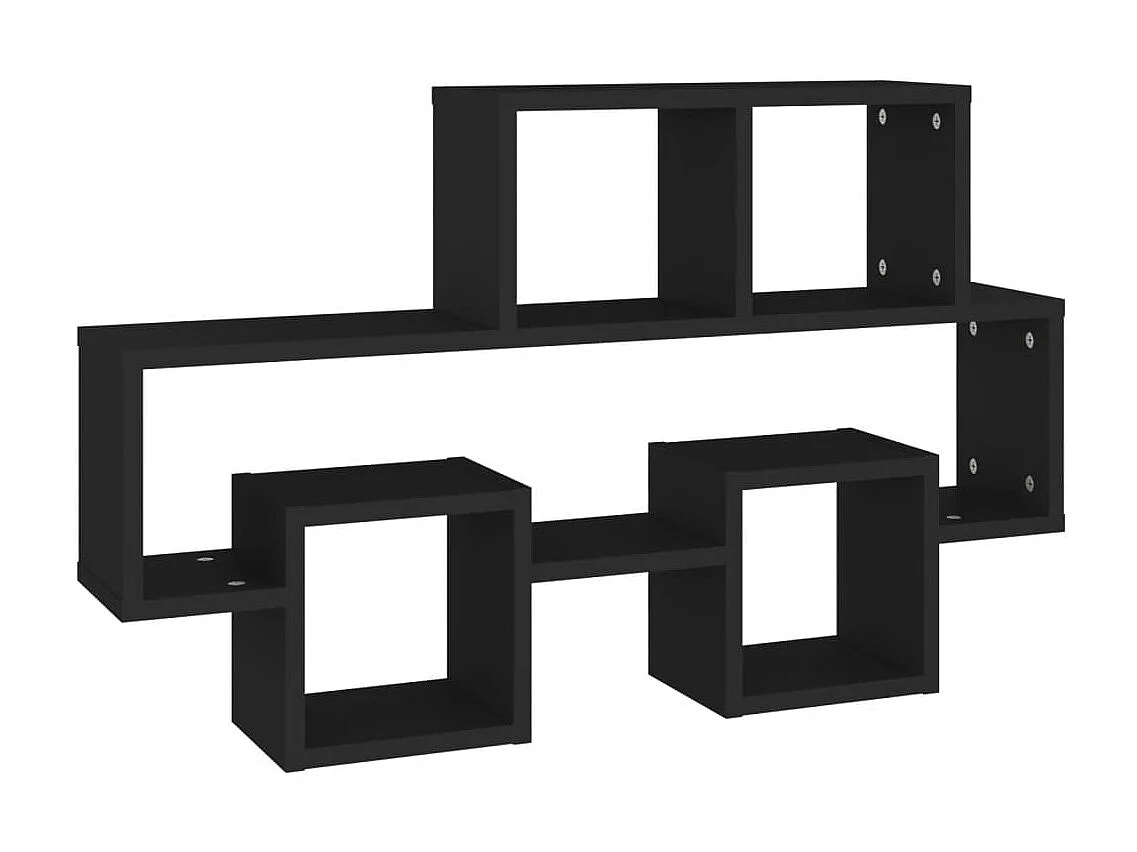 Étagère murale forme d'auto Noir 82x15x51 cm Aggloméré OFR40832 BonneVie Meuble