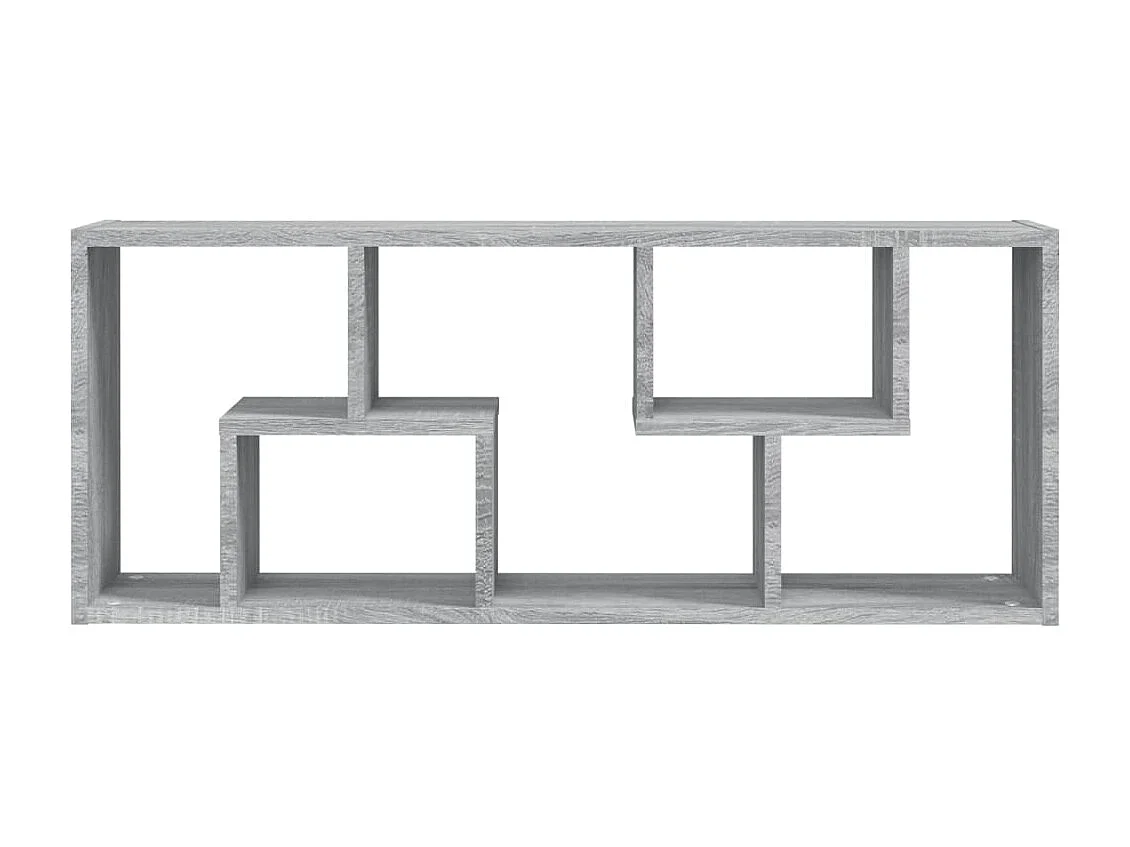 Wandschap 36x16x90 cm bewerkt hout grijs sonoma eikenkleurig NL470360