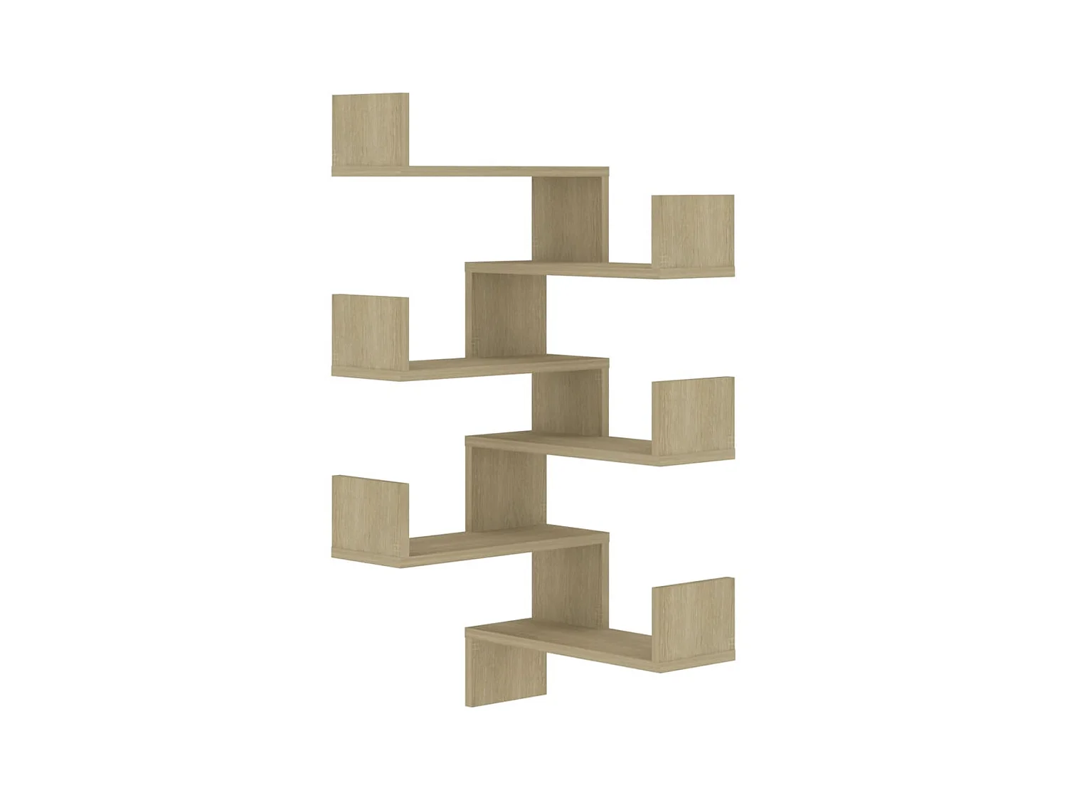 Estantes canto p/ parede 2pcs derivados de madeira carv. sonoma PT750358