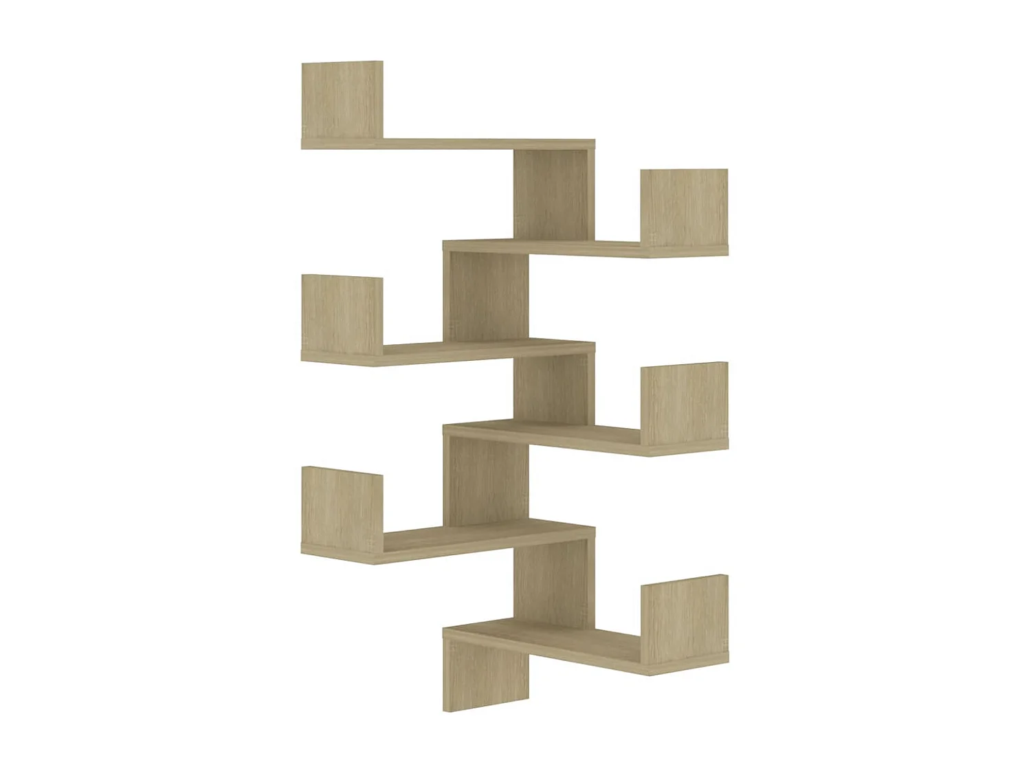 Étagères murales d'angle 2 pcs Chêne sonoma 40x40x50 cm OFR10507 BonneVie Meuble