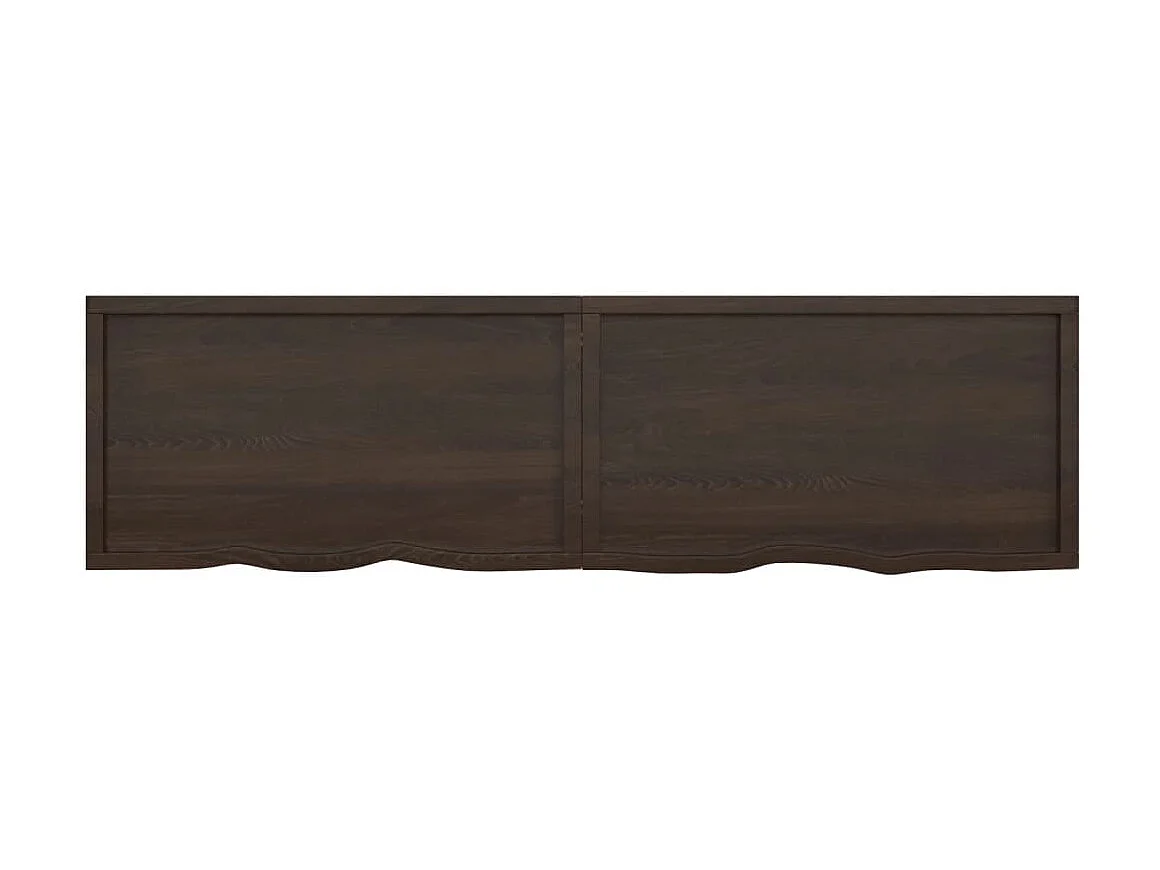 Étagère murale marron foncé bois chêne massif traité OFR14545 BonneVie Meuble