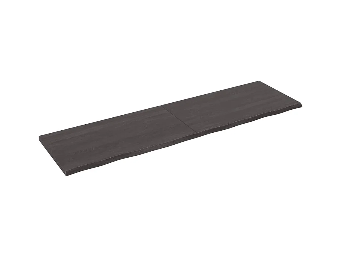 Étagère murale marron foncé bois chêne massif traité OFR14545 BonneVie Meuble