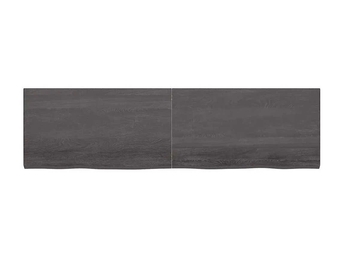 Estante pared madera roble tratada marrón oscuro 220x60x(2-4)cm ES90656