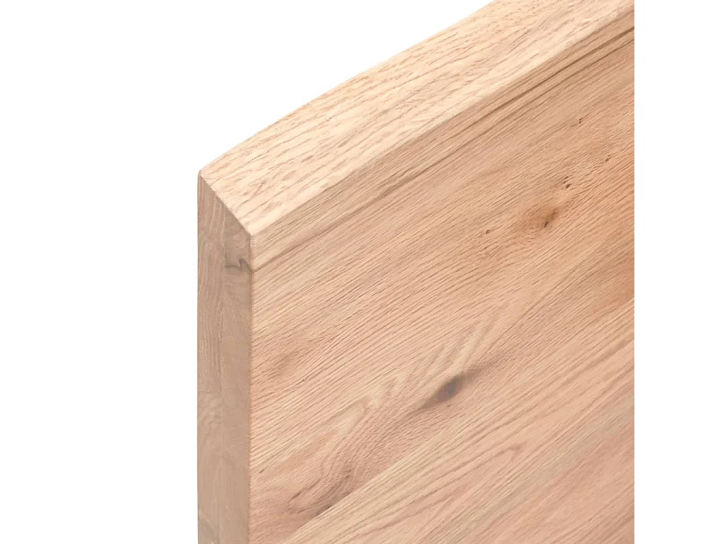 Étagère murale marron clair 60x10x4 cm bois chêne massif traité OFR58041 BonneVie Meuble