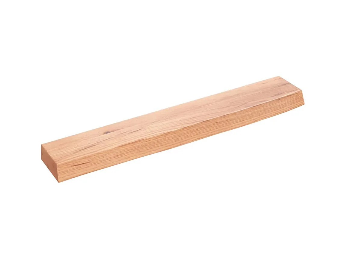 Étagère murale marron clair 60x10x4 cm bois chêne massif traité OFR58041 BonneVie Meuble