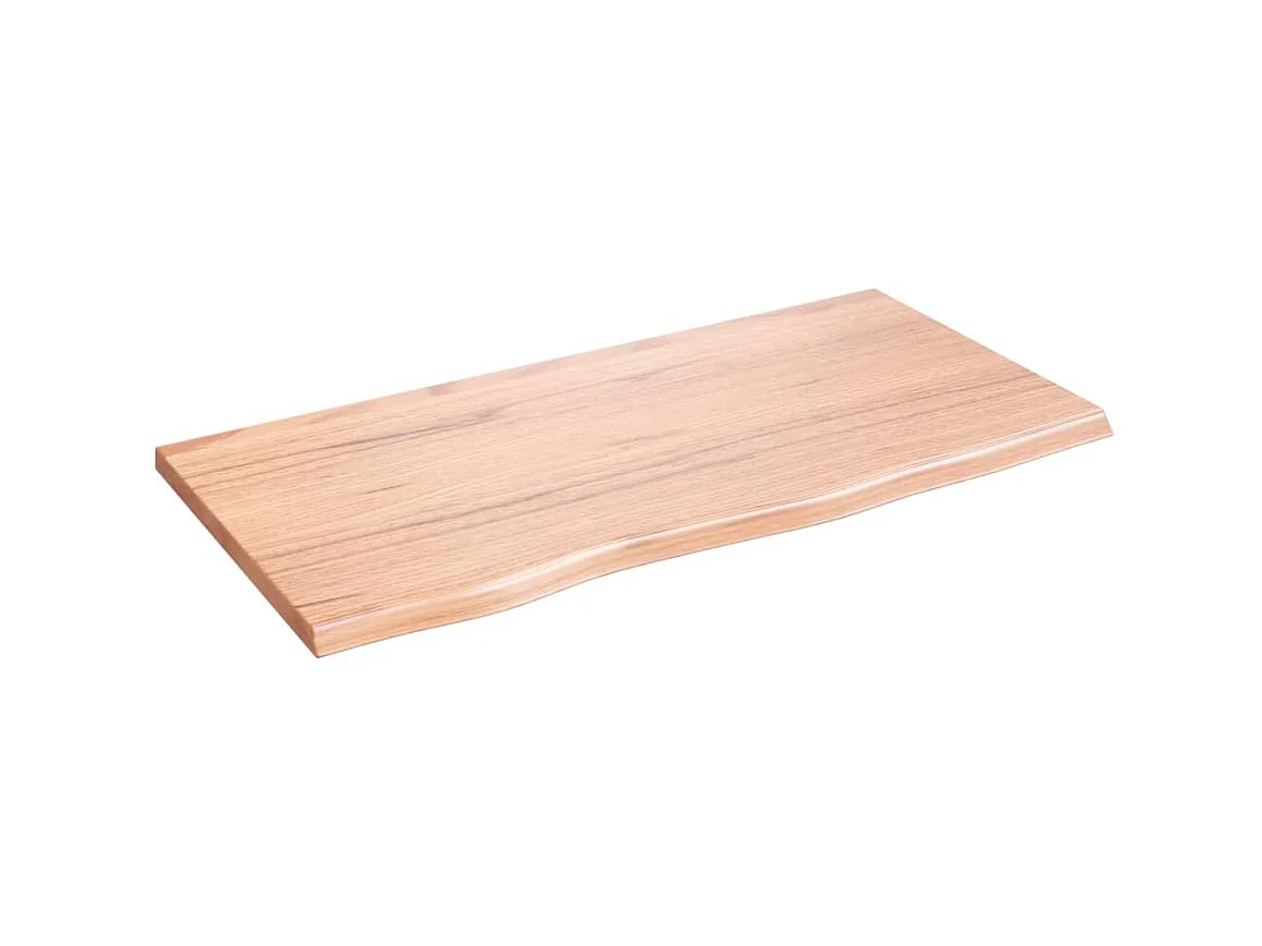 Étagère murale marron clair 80x40x2 cm bois chêne massif traité OFR26218 BonneVie Meuble