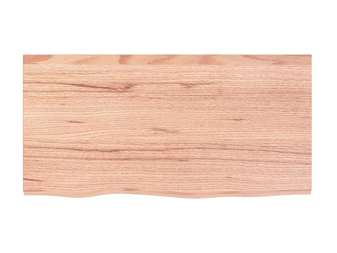 Étagère murale marron clair 80x40x2 cm bois chêne massif traité OFR26218 BonneVie Meuble