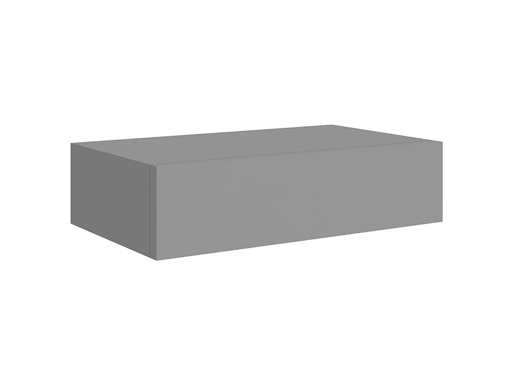 Wandschappen 2 st met lade 40x23,5x10 cm MDF grijs NL345313