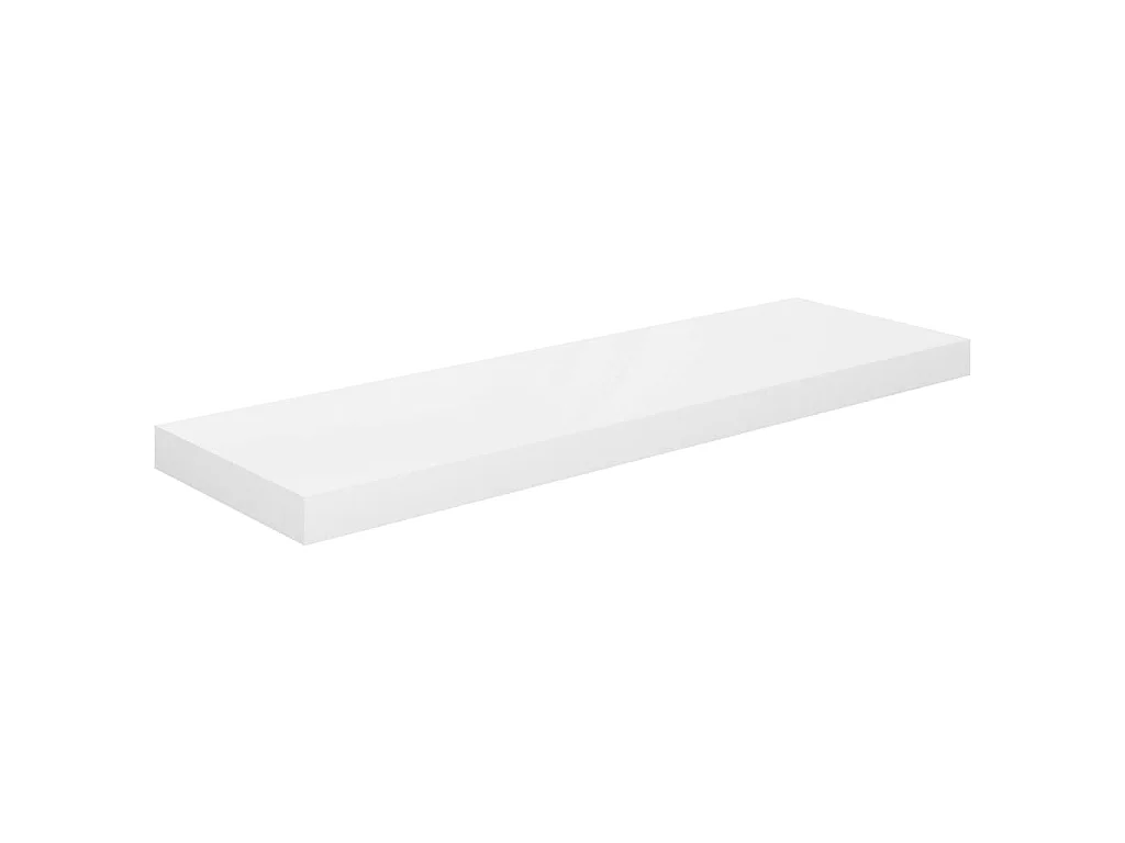 Prateleiras de parede suspensas 4 pcs 80x23,5x3,8cm MDF branco PT101328