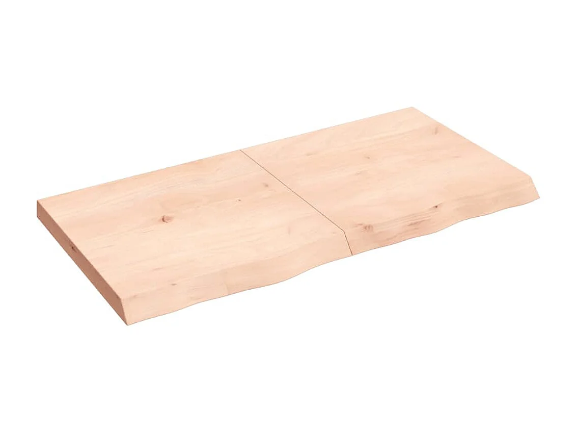 Étagère murale 120x60x(2-6) cm bois de chêne massif non traité OFR79094 BonneVie Meuble