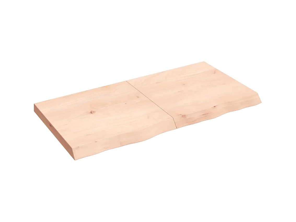 Étagère murale 120x60x(2-6) cm bois de chêne massif non traité OFR79094 BonneVie Meuble