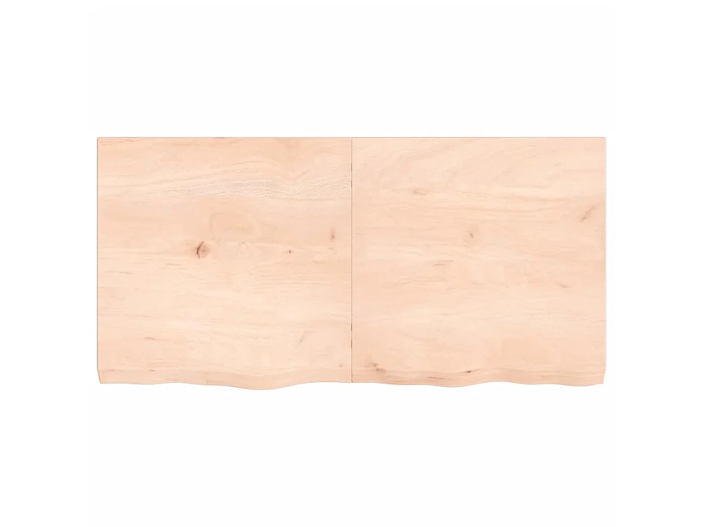 Wandschap 120x60x(2-6) cm onbehandeld massief eikenhout NL605901