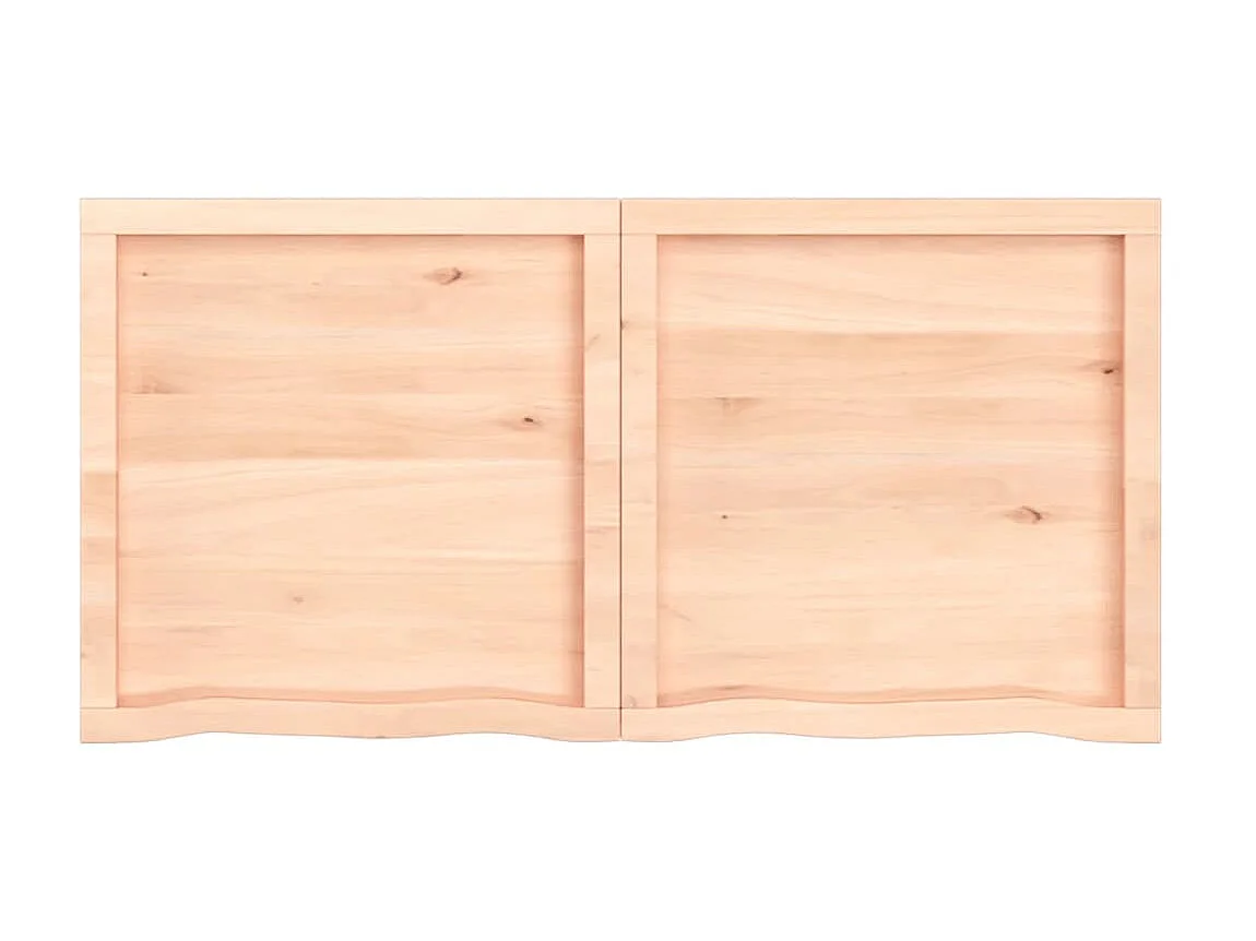 Wandschap 120x60x(2-6) cm onbehandeld massief eikenhout NL605901